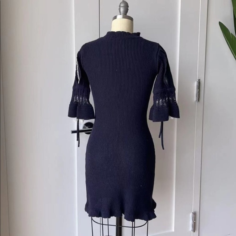 Self Portrait ribbed sweater dress - Picture 4 of 4